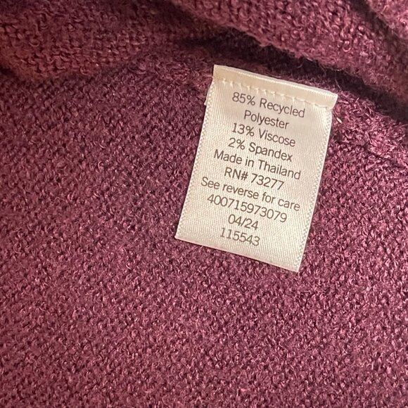 Sonoma Burgundy Lightweight Funnel Neck Sweater - Small - Picture 6 of 7